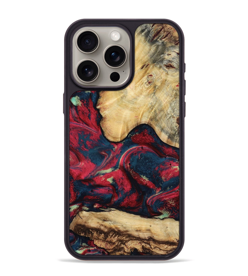 iPhone 15 Pro Max Wood Phone Case - Philip (Red, 819103)
