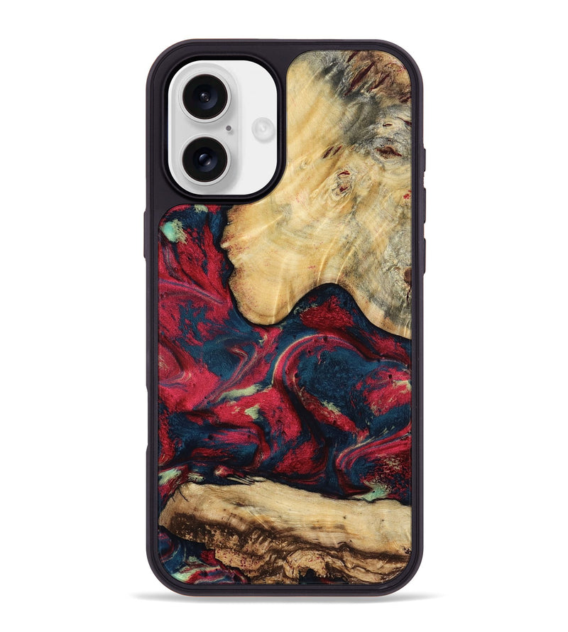 iPhone 16 Plus Wood Phone Case - Philip (Red, 819103)
