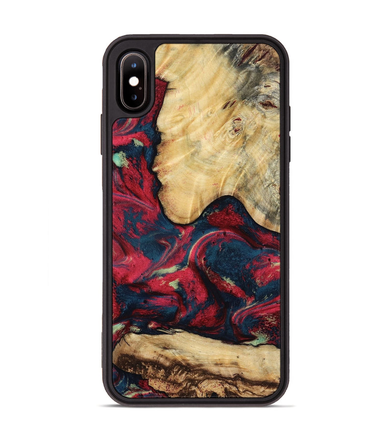 iPhone Xs Max Wood Phone Case - Philip (Red, 819103)