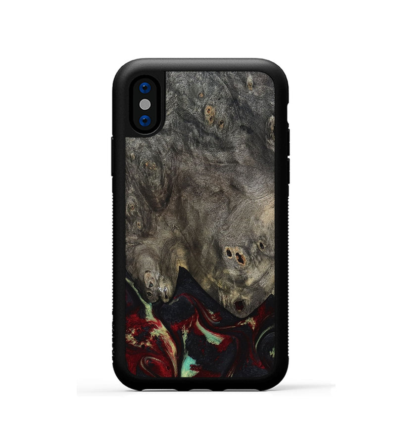 iPhone Xs Wood Phone Case - Payten (Red, 819104)