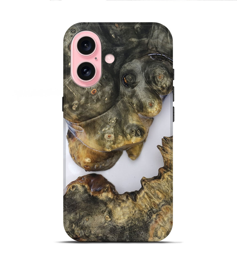 iPhone 16 Wood Live Edge Phone Case - Jesiah (Clear, 819125)