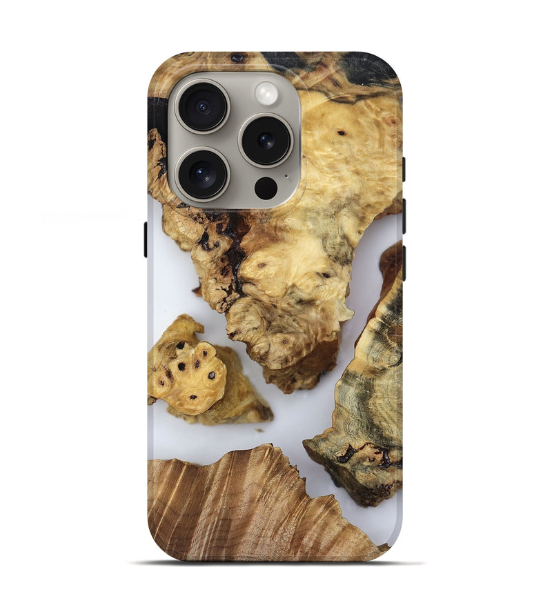 iPhone 16 Pro Wood Live Edge Phone Case - Javier (Clear, 819130)