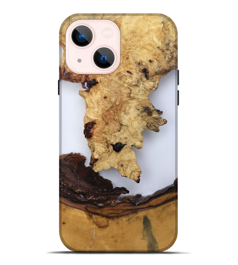 iPhone 14 Plus Wood Live Edge Phone Case - Renata (Clear, 819131)