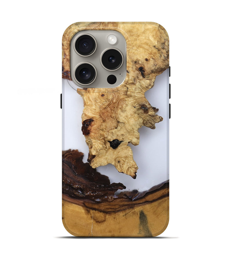 iPhone 16 Pro Wood Live Edge Phone Case - Renata (Clear, 819131)