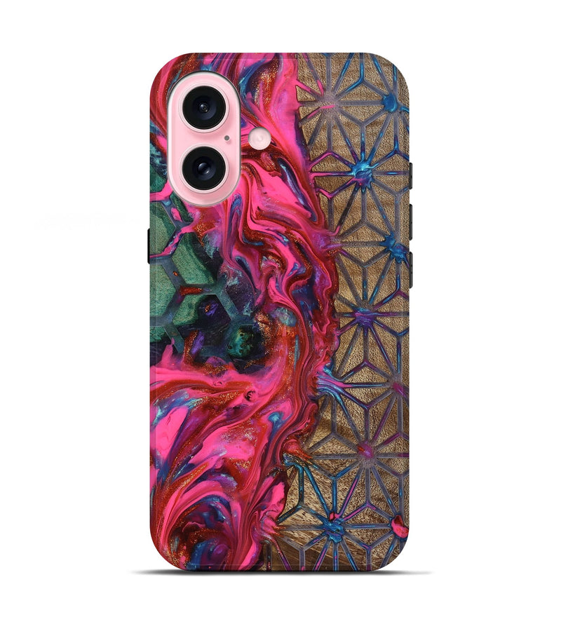 iPhone 17 Wood Live Edge Phone Case - Kian (Neon, 819134)