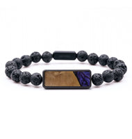 Lava Bead Wood Bracelet - Cesar (Purple, 819154)