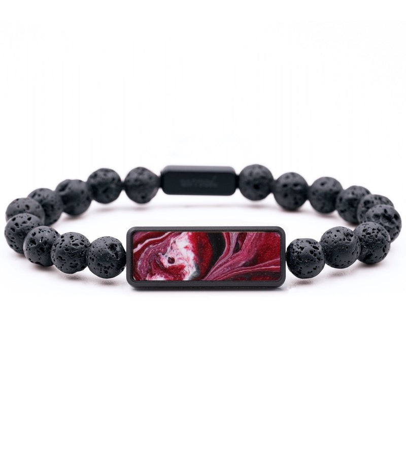 Lava Bead ResinArt Bracelet - Madyson (Red, 819157)