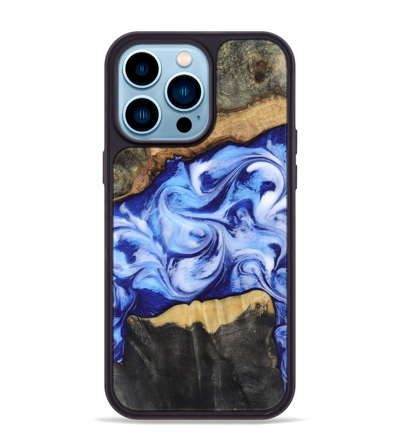 iPhone 14 Pro Max Wood Phone Case - Jones (Blue, 819172)
