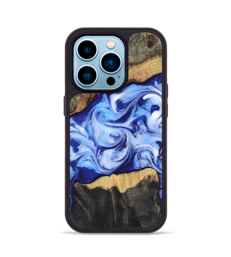iPhone 14 Pro Wood Phone Case - Jones (Blue, 819172)