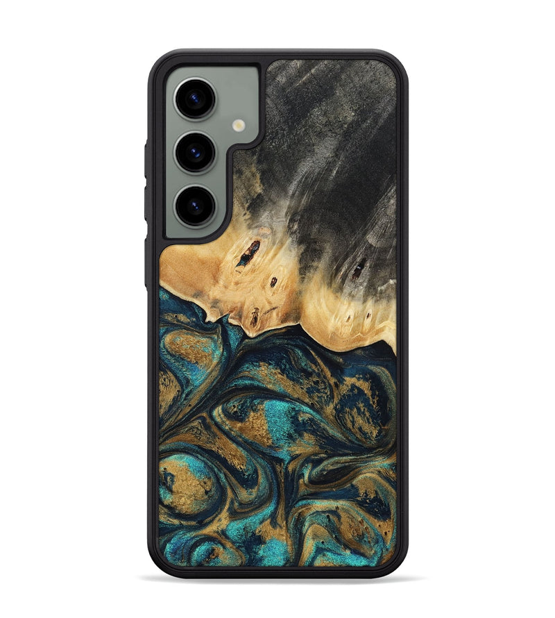 Galaxy S24 Plus Wood Phone Case - Agnes (Teal & Gold, 819175)