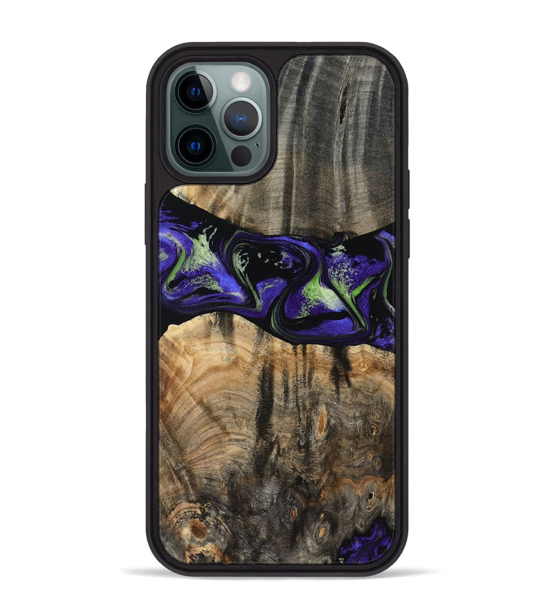 iPhone 12 Pro Max Wood Phone Case - Ansley (Purple, 819179)
