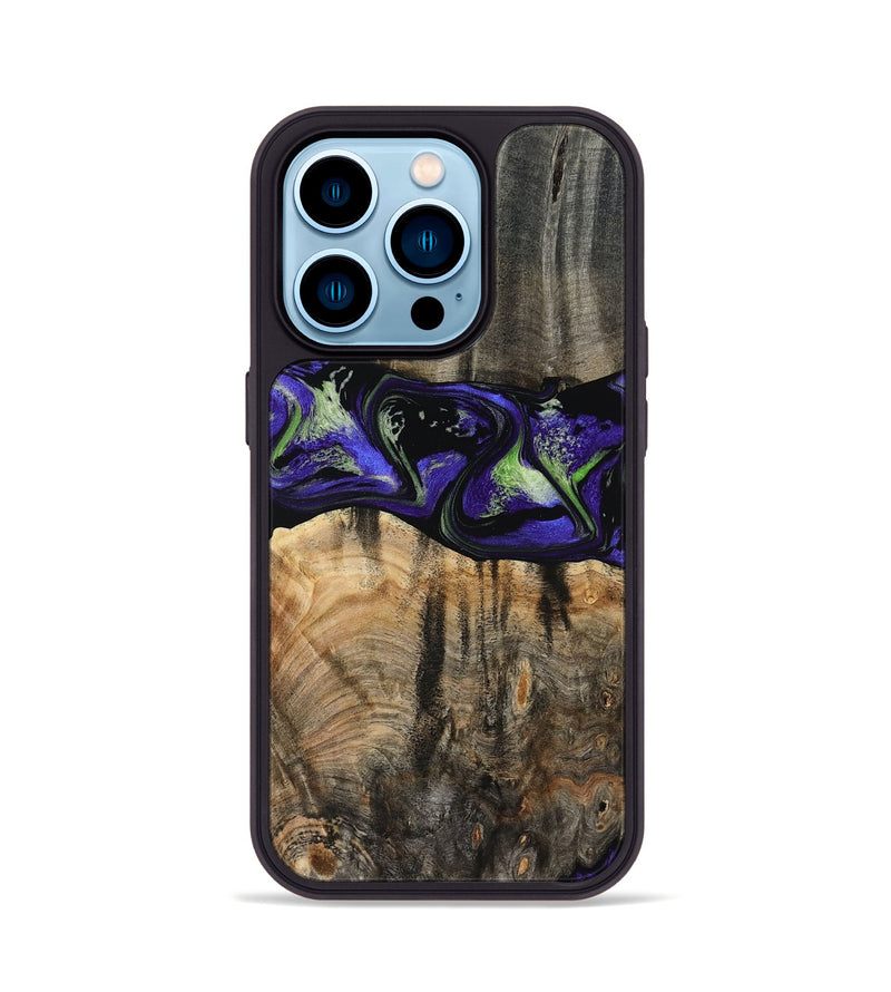 iPhone 14 Pro Wood Phone Case - Ansley (Purple, 819179)