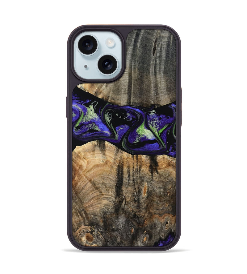 iPhone 15 Wood Phone Case - Ansley (Purple, 819179)