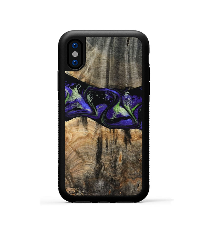 iPhone Xs Wood Phone Case - Ansley (Purple, 819179)