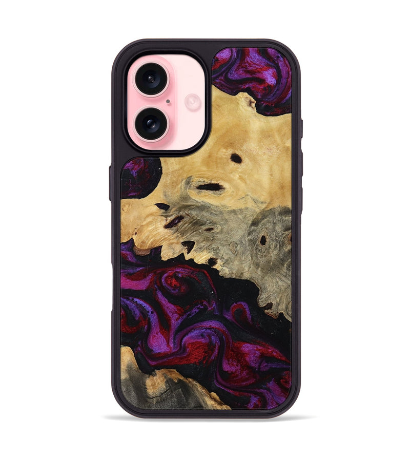 iPhone 16 Wood Phone Case - Jasiah (Purple, 819185)