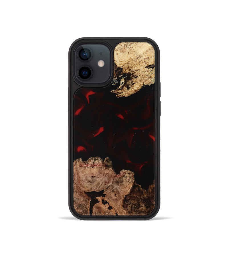 iPhone 12 mini Wood Phone Case - Jasmin (Red, 819186)