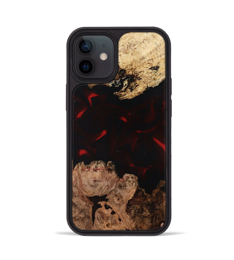 iPhone 12 Wood Phone Case - Jasmin (Red, 819186)