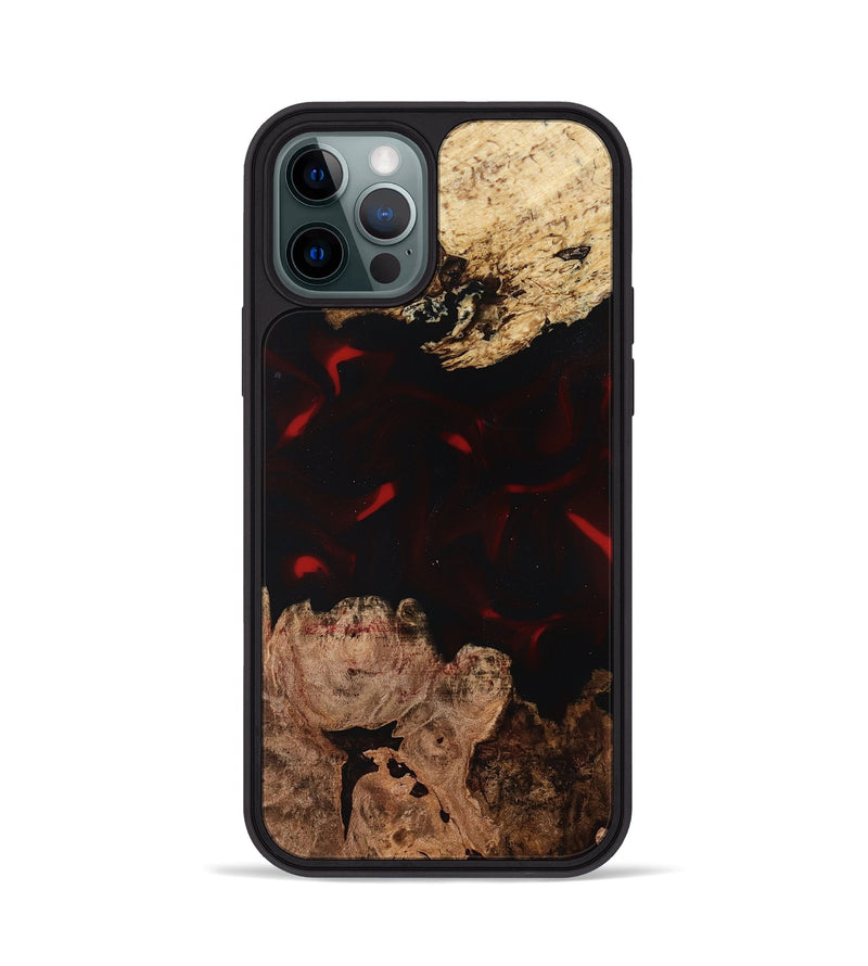 iPhone 12 Pro Wood Phone Case - Jasmin (Red, 819186)