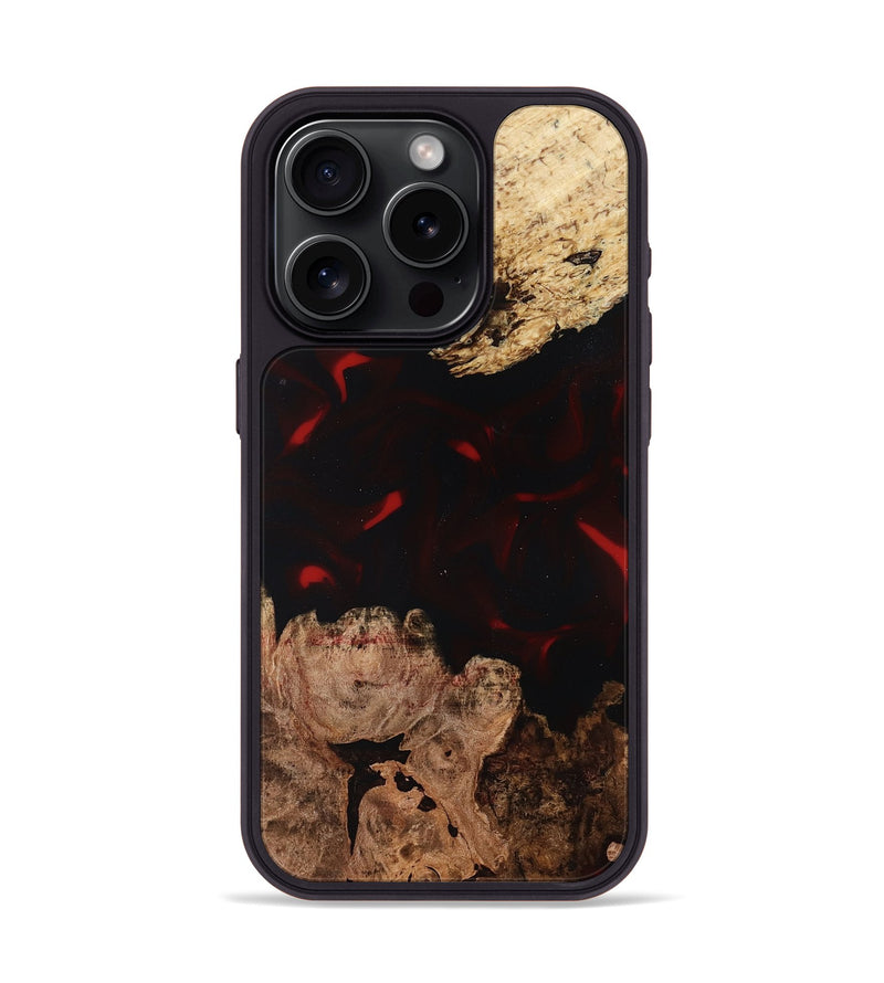iPhone 15 Pro Wood Phone Case - Jasmin (Red, 819186)