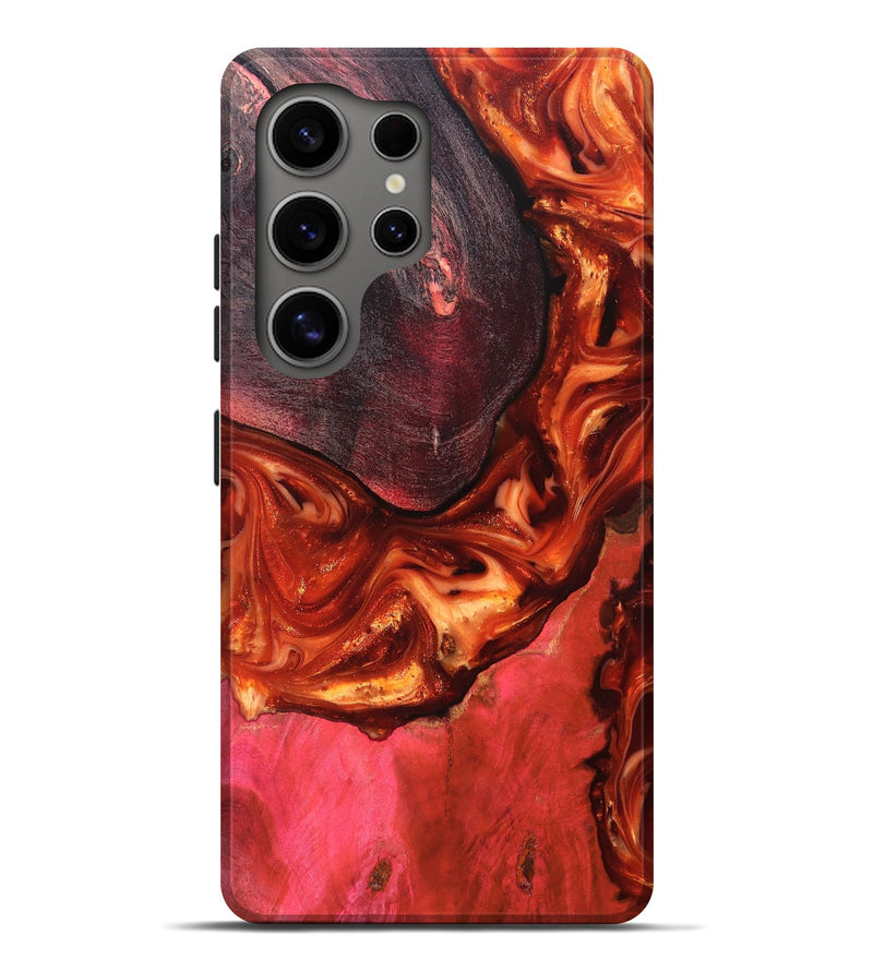 Galaxy S25 Ultra Wood Live Edge Phone Case - Dasia (Red, 819223)