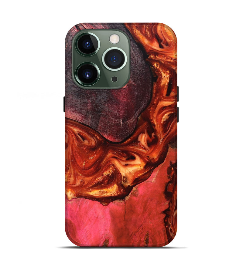 iPhone 13 Pro Wood Live Edge Phone Case - Dasia (Red, 819223)