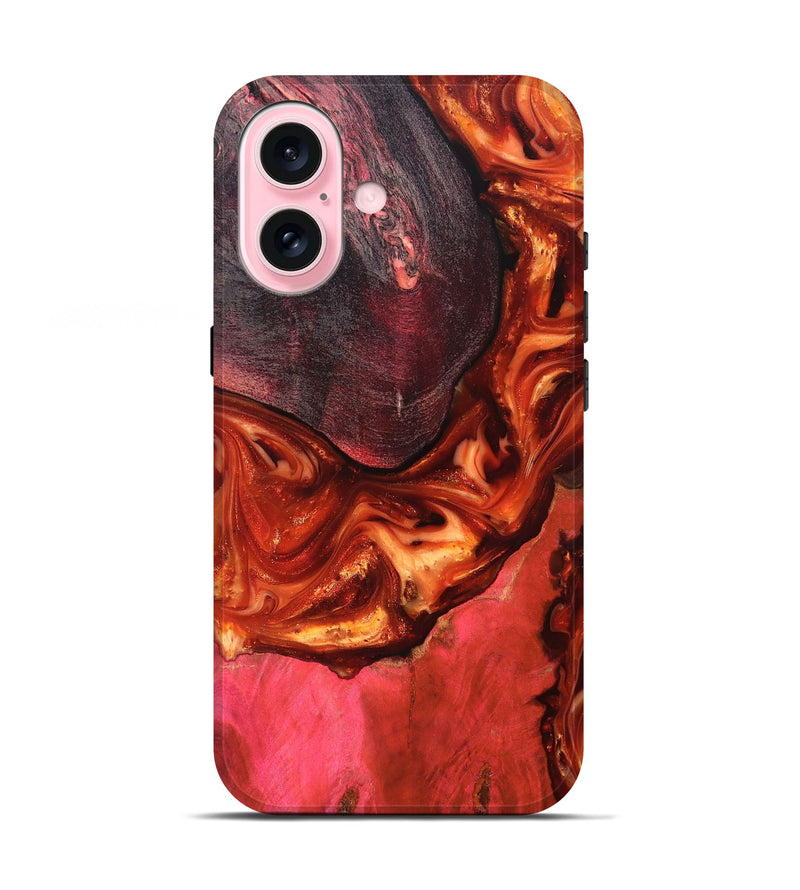 iPhone 17 Wood Live Edge Phone Case - Dasia (Red, 819223)