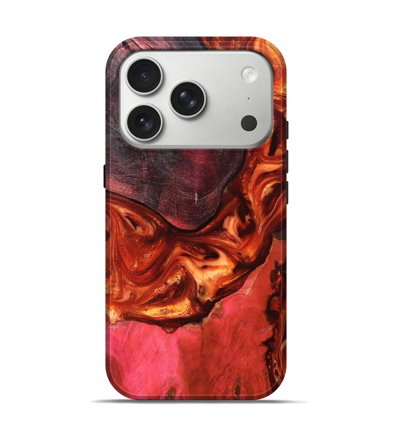 iPhone 17 Pro Wood Live Edge Phone Case - Dasia (Red, 819223)
