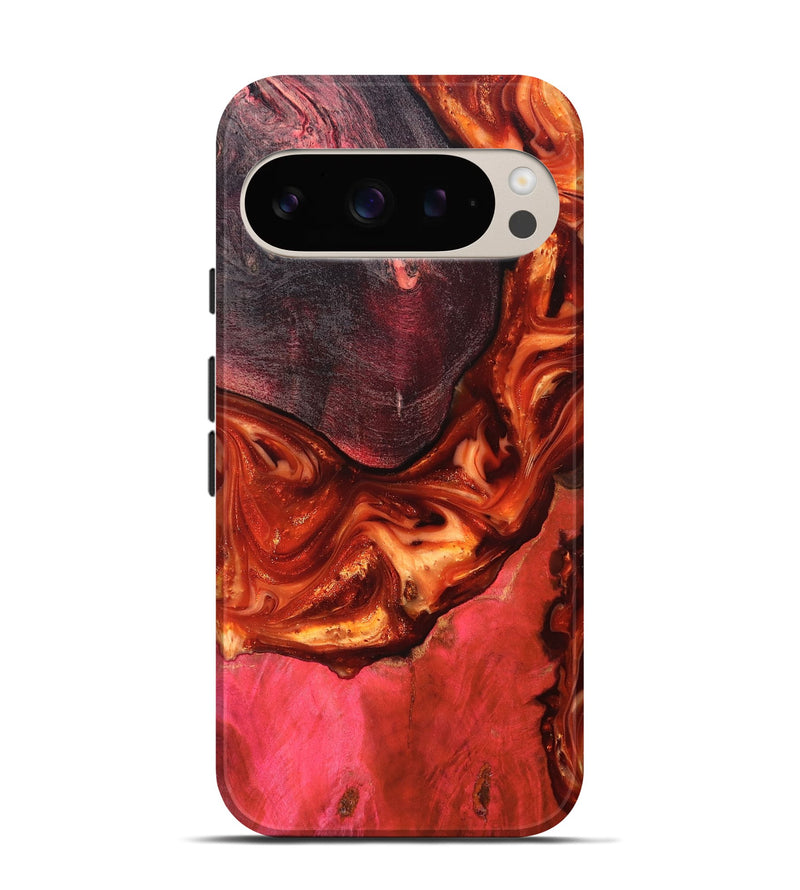 Pixel 9 Pro Wood Live Edge Phone Case - Dasia (Red, 819223)