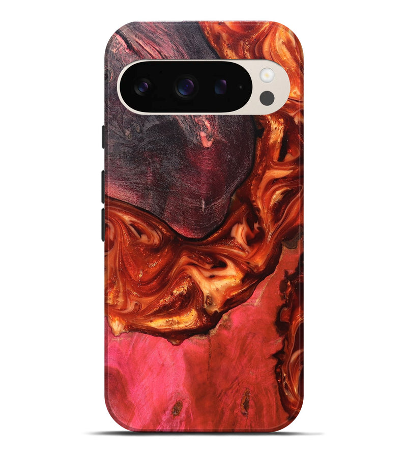 Pixel 9 Pro XL Wood Live Edge Phone Case - Dasia (Red, 819223)