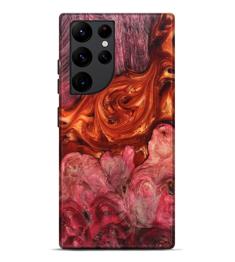 Galaxy S22 Ultra Wood Live Edge Phone Case - Ivan (Red, 819225)