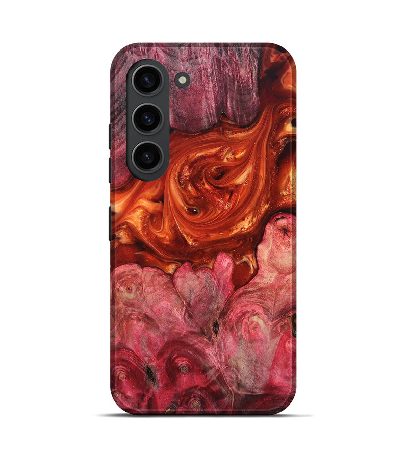 Galaxy S23 Wood Live Edge Phone Case - Ivan (Red, 819225)