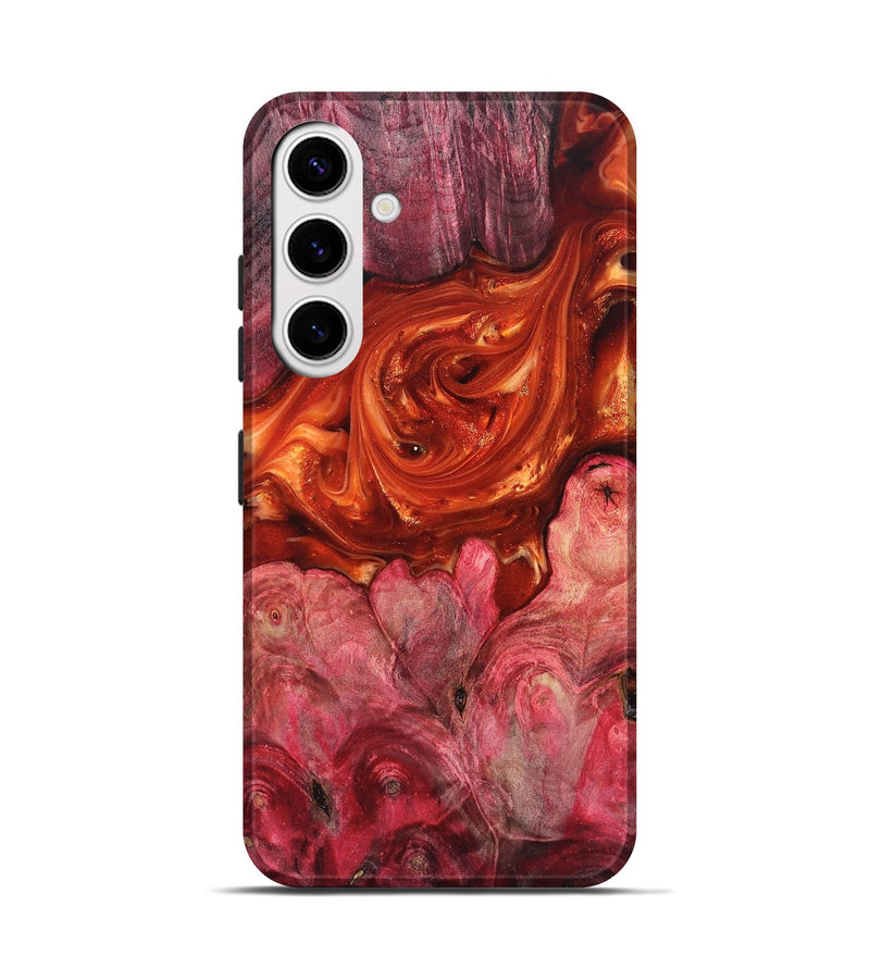 Galaxy S25 Wood Live Edge Phone Case - Ivan (Red, 819225)