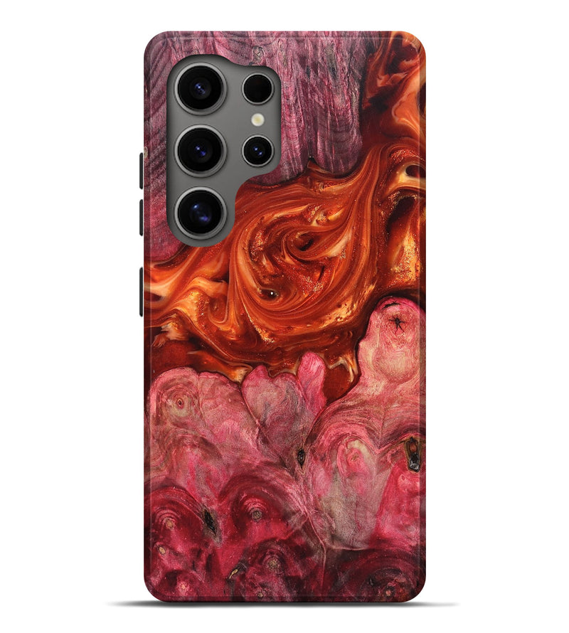 Galaxy S25 Ultra Wood Live Edge Phone Case - Ivan (Red, 819225)