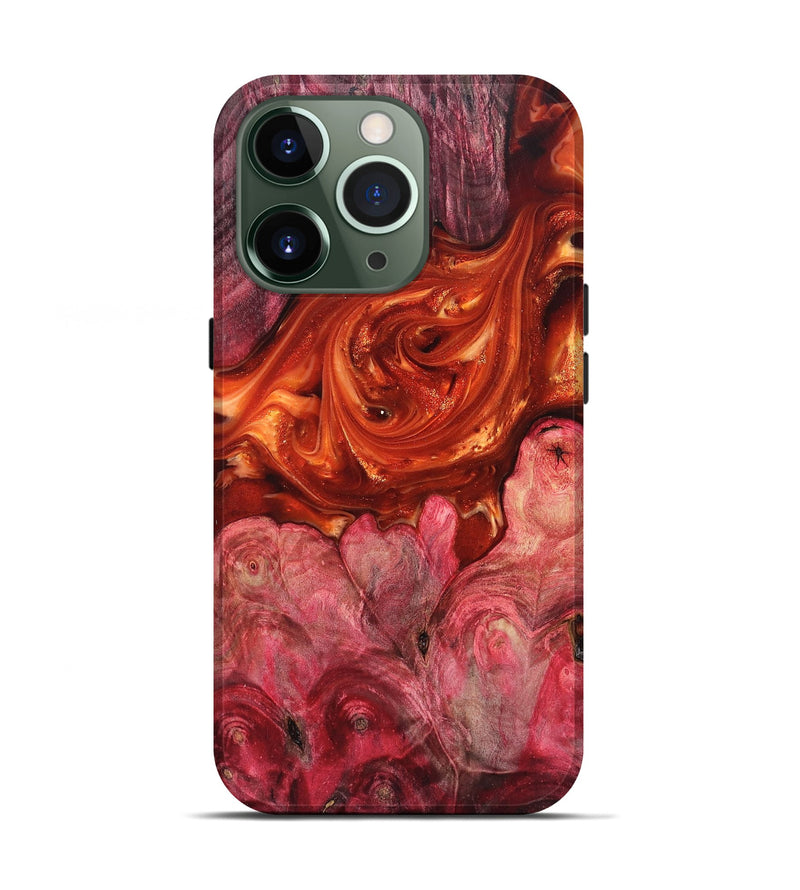 iPhone 13 Pro Wood Live Edge Phone Case - Ivan (Red, 819225)