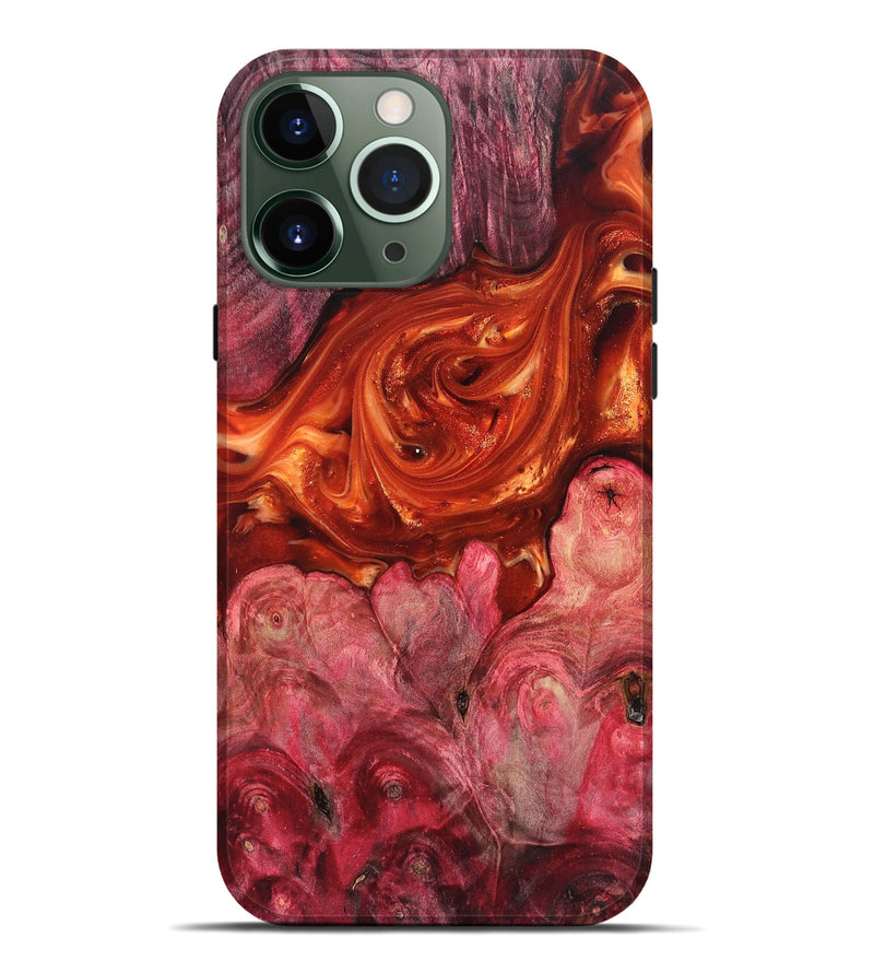 iPhone 13 Pro Max Wood Live Edge Phone Case - Ivan (Red, 819225)