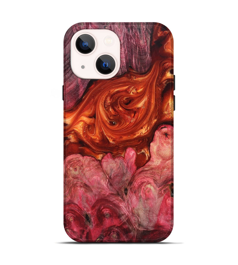 iPhone 14 Wood Live Edge Phone Case - Ivan (Red, 819225)