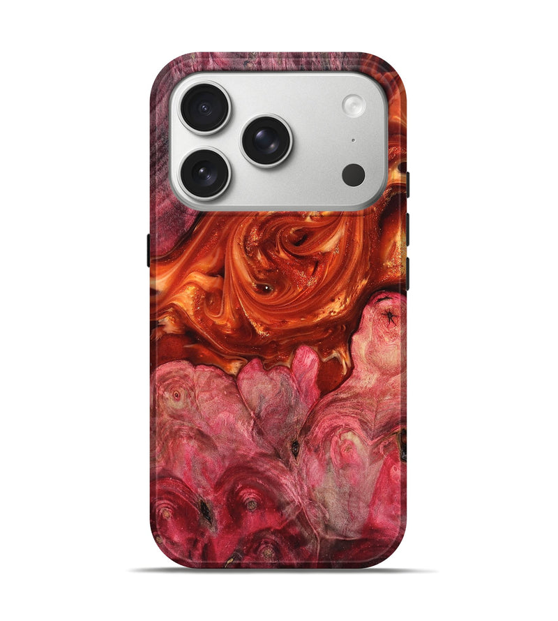 iPhone 17 Pro Wood Live Edge Phone Case - Ivan (Red, 819225)