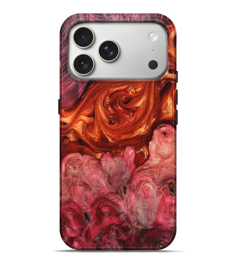 iPhone 17 Pro Max Wood Live Edge Phone Case - Ivan (Red, 819225)