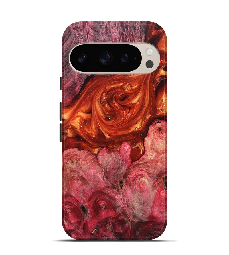 Pixel 9 Wood Live Edge Phone Case - Ivan (Red, 819225)