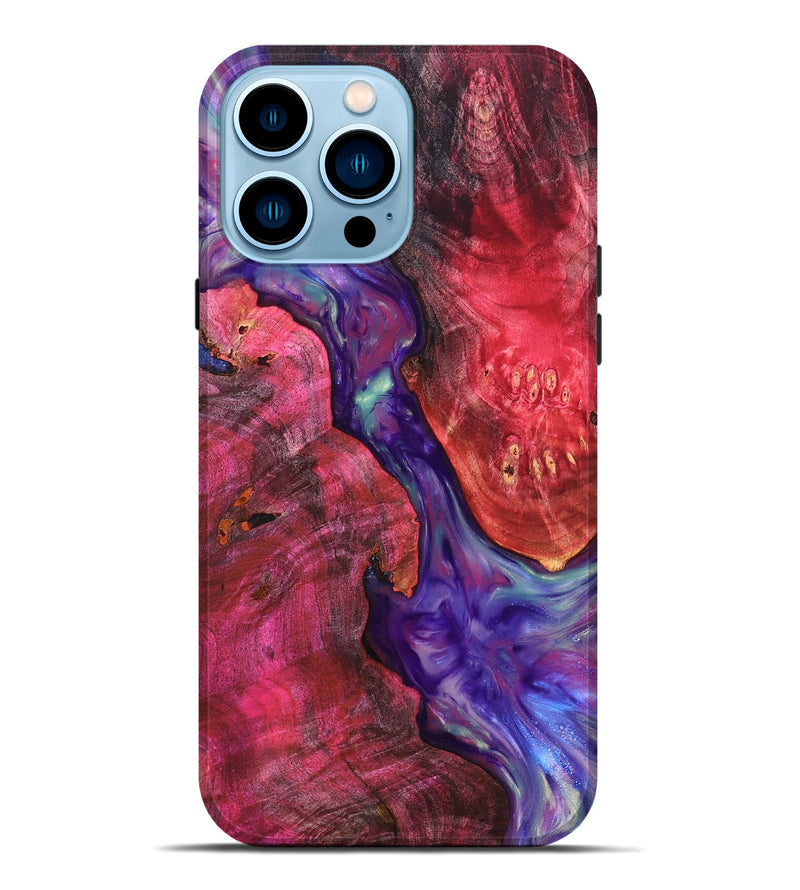iPhone 14 Pro Max Wood Live Edge Phone Case - Velva (Purple, 819250)