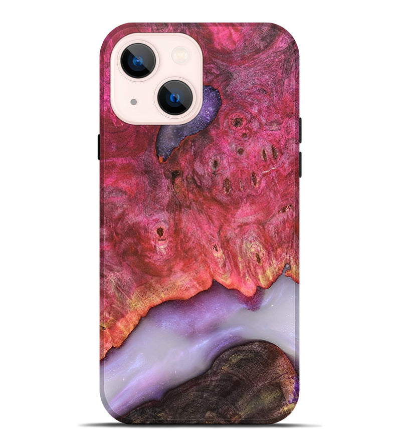 iPhone 14 Plus Wood Live Edge Phone Case - Dixie (Clear, 819261)