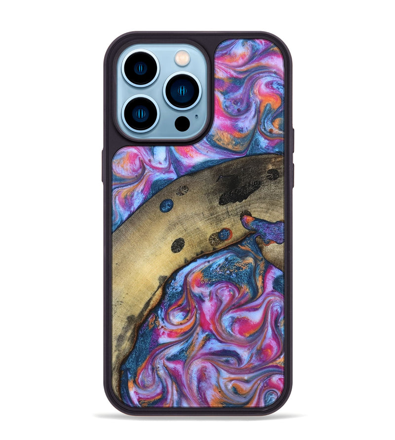 iPhone 14 Pro Max Wood Phone Case - Indie (Blue, 819263)