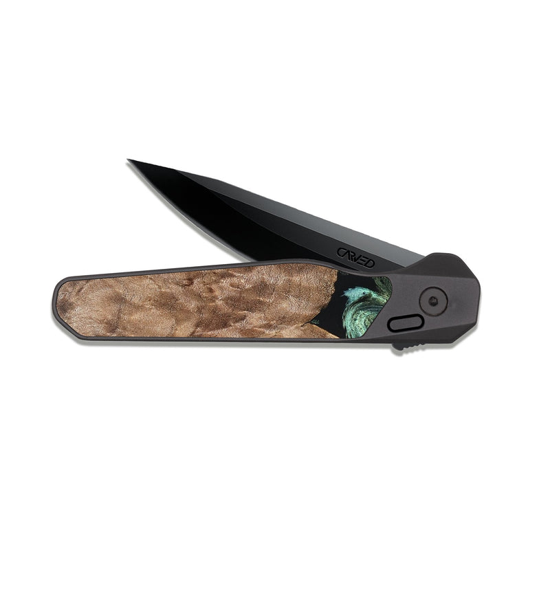 EDC Dark Slate Wood Pocket Knife - Murray (Green, 819267)