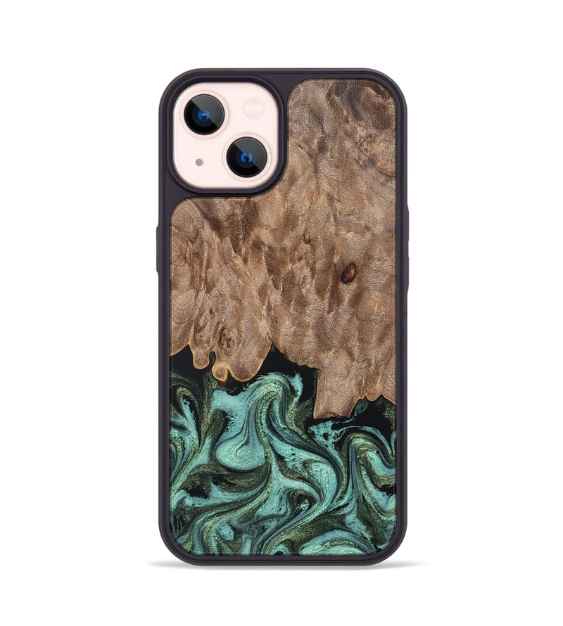iPhone 14 Wood Phone Case - Murray (Green, 819267)