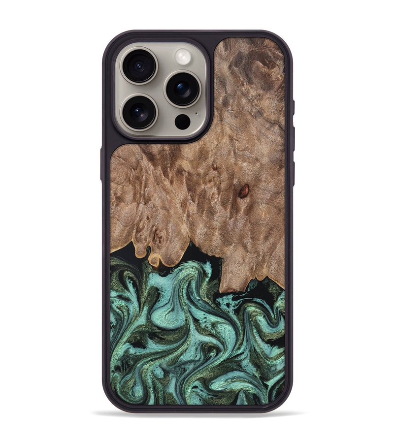 iPhone 15 Pro Max Wood Phone Case - Murray (Green, 819267)