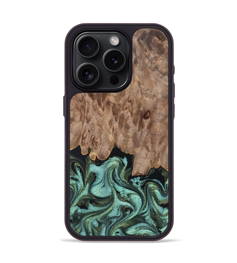 iPhone 15 Pro Wood Phone Case - Murray (Green, 819267)