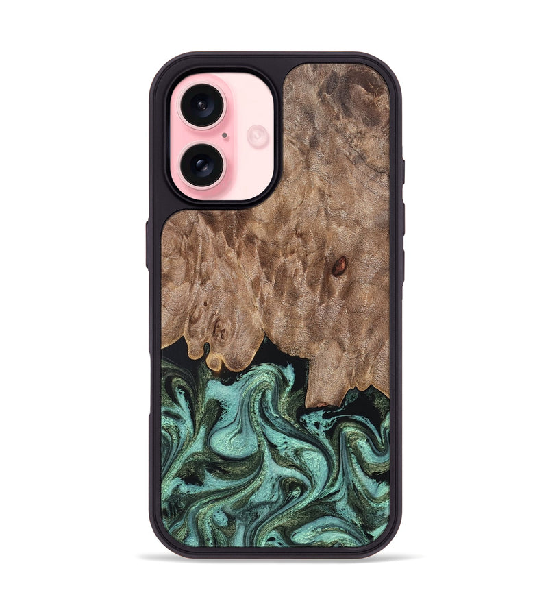 iPhone 16 Wood Phone Case - Murray (Green, 819267)