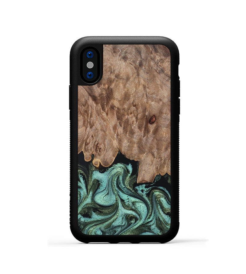 iPhone Xs Wood Phone Case - Murray (Green, 819267)