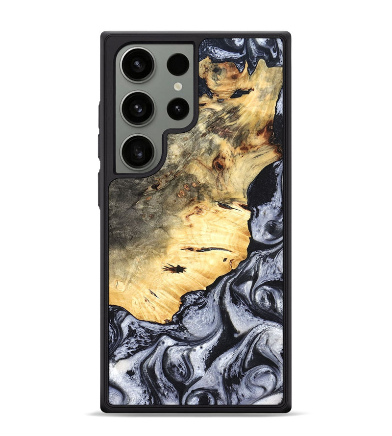 Galaxy S24 Ultra Wood Phone Case - Theron (Black & White, 819281)