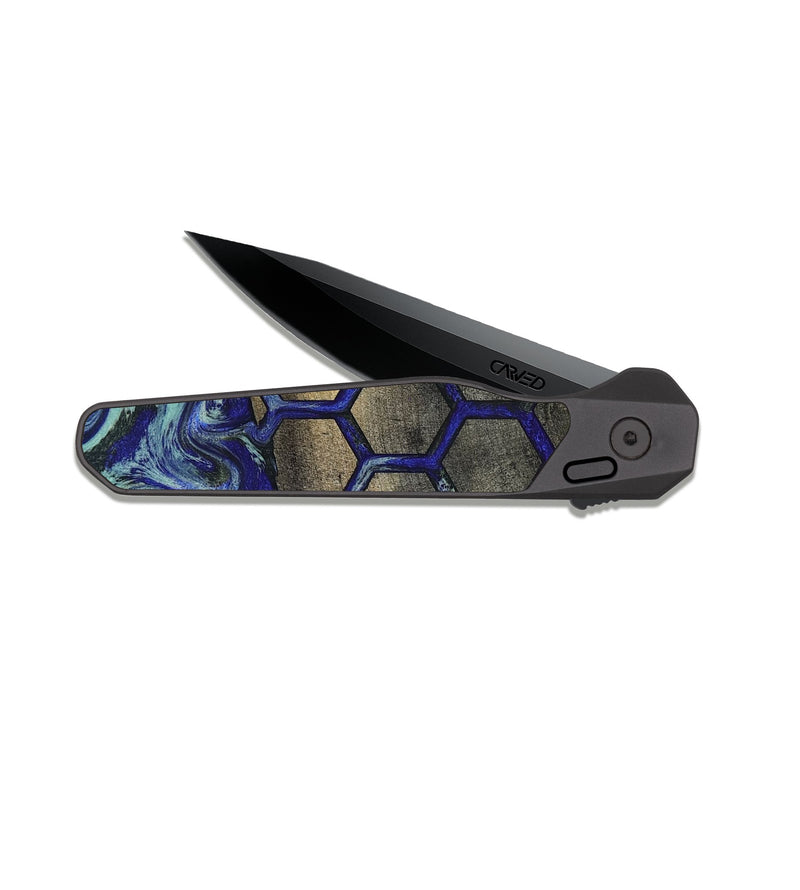 EDC Dark Slate Wood Pocket Knife - Xzavier (Pattern, 819302)